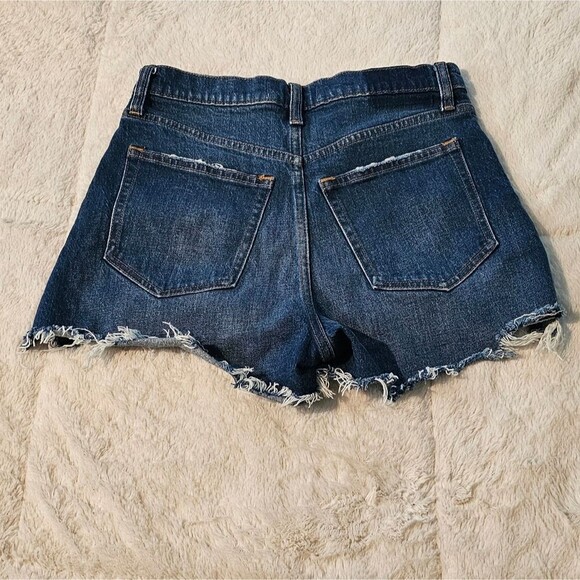 Abercrombie & Fitch Blue Jean Shorts Distressed Cut-Off Size 2 - Picture 2 of 3